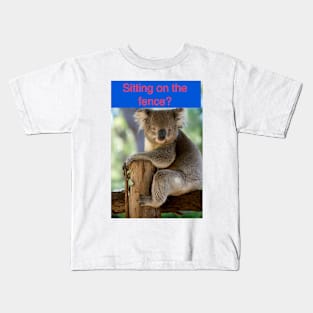 Sitting On The Fence Kids T-Shirt